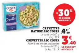 Hyper U Crevettes nature asc costa offre