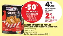 Hyper U Crusty nuggets de poulet ou tenders surgeles maitre coq offre