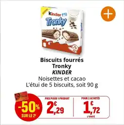 Coccinelle Express KINDER Biscuits fourrés Tronky offre