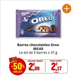 Coccinelle Express MILKA Barres chocolatées Oreo offre