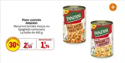 Coccinelle Express PANZANI Plats cuisinés offre