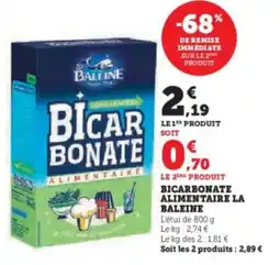 Hyper U bicarbonate alimentaire la baleine offre