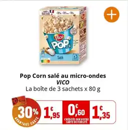 Coccinelle Express VICO Pop corn salé au micro-ondes offre