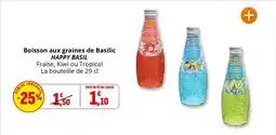 Coccinelle Express HAPPY BASIL Boisson aux graines de Basilic offre