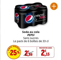 Coccinelle Express PEPSI Soda au cola offre