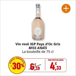 Coccinelle Express MISS ANAÏS Vin rosé IGP Pays d'Oc Gris offre
