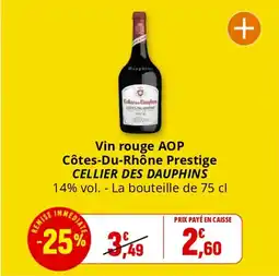 Coccinelle Express CELLIER DES DAUPHINS Vin rouge AOP Côtes-Du-Rhône Prestige offre