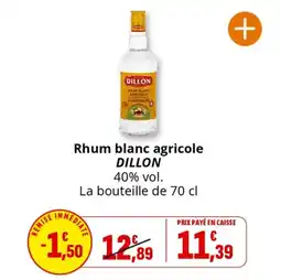 Coccinelle Express DILLON Rhum blanc agricole offre