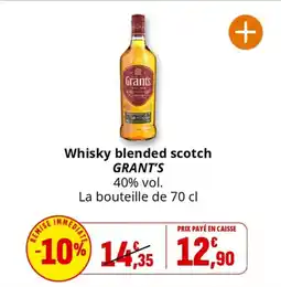 Coccinelle Express GRANT'S Whisky blended scotch offre