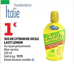Auchan POLENGHI Jus de citron de sicile lazy lemon offre