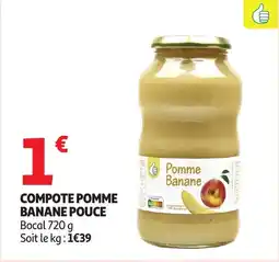 Auchan Compote pomme banane pouce offre