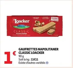 Auchan LOACKER Gaufrettes napolitaner classic offre