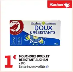 Auchan AUCHAN Mouchoirs doux et résistant offre