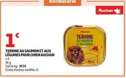 Auchan AUCHAN Terrine au saumon et aux légumes pour chien offre