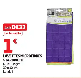 Auchan Lavettes microfibres starbright offre