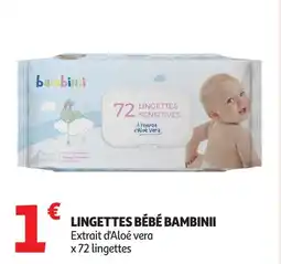 Auchan BAMBINII Lingettes bébé offre