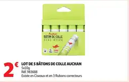 Auchan AUCHAN Lot de 5 bâtons de colle offre