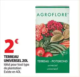 Auchan AGROFLORE Terreau universel offre