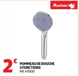 Auchan AUCHAN Pommeau de douche 5 fonctions offre