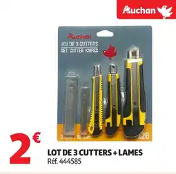 Auchan AUCHAN Lot de 3 cutters + lames offre