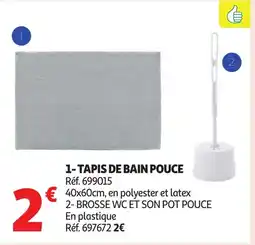 Auchan Tapis de bain pouce offre