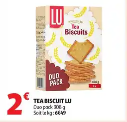 Auchan LU Tea biscuit offre