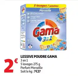 Auchan GAMA Lessive poudre offre