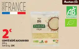 Auchan AUCHAN BIO Comté rapé offre