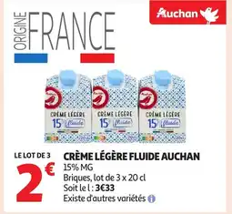 Auchan AUCHAN Crème légère fluide offre