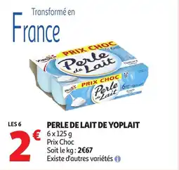 Auchan PERLE DE LAIT DE YOPLAIT offre
