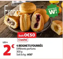 Auchan € 4 beignets fourrés offre