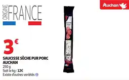 Auchan AUCHAN Saucisse sèche pur porc offre