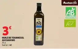 Auchan AUCHAN BIO Huile de tournesol offre