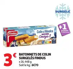 Auchan FINDUS Batonnets de colin surgelés offre