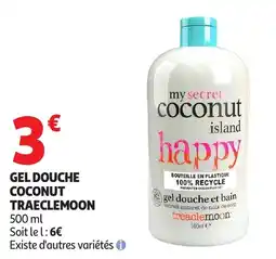 Auchan Gel douche coconut traeclemoon offre