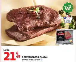 Auchan CHARAL 2 pavés de bœuf offre