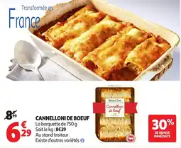Auchan Cannelloni de boeuf offre