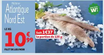 Auchan Filet de lieu noir offre