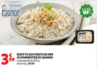 Auchan Risotto aux fruits de mer ou parmentier de saumon offre