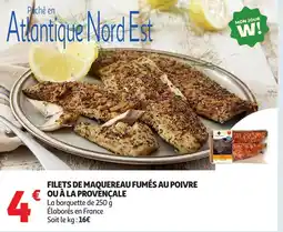 Auchan Filets de maquereau fumés au poivre ou à la provençale offre