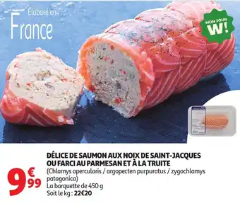 Auchan Délice de saumon aux noix de saint-jacques ou farci au parmesan et à la truite offre