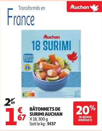Auchan AUCHAN Bâtonnets de surimi offre