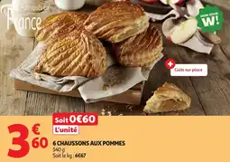Auchan 6 chaussons aux pommes offre