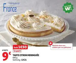 Auchan Tarte citron meringuée offre