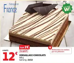 Auchan Versaillais 3 chocolats offre