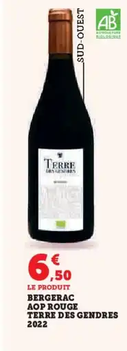 Hyper U Bergerac aop rouge terre des gendres 2022 offre