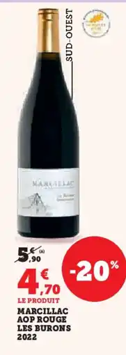Hyper U Marcillac aop rouge les burons 2022 offre