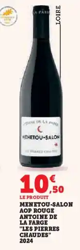 Hyper U Menetou-salon aop rouge antoine de la farge les pierres chaudes 2024 offre
