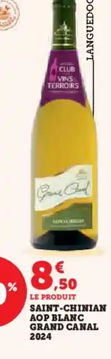 Hyper U Saint-chinian aop blanc grand canal 2024 offre