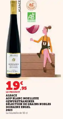 Hyper U Alsace aop blanc moelleux gewurztraminer sélection de grains nobles domaine engel 2023 offre